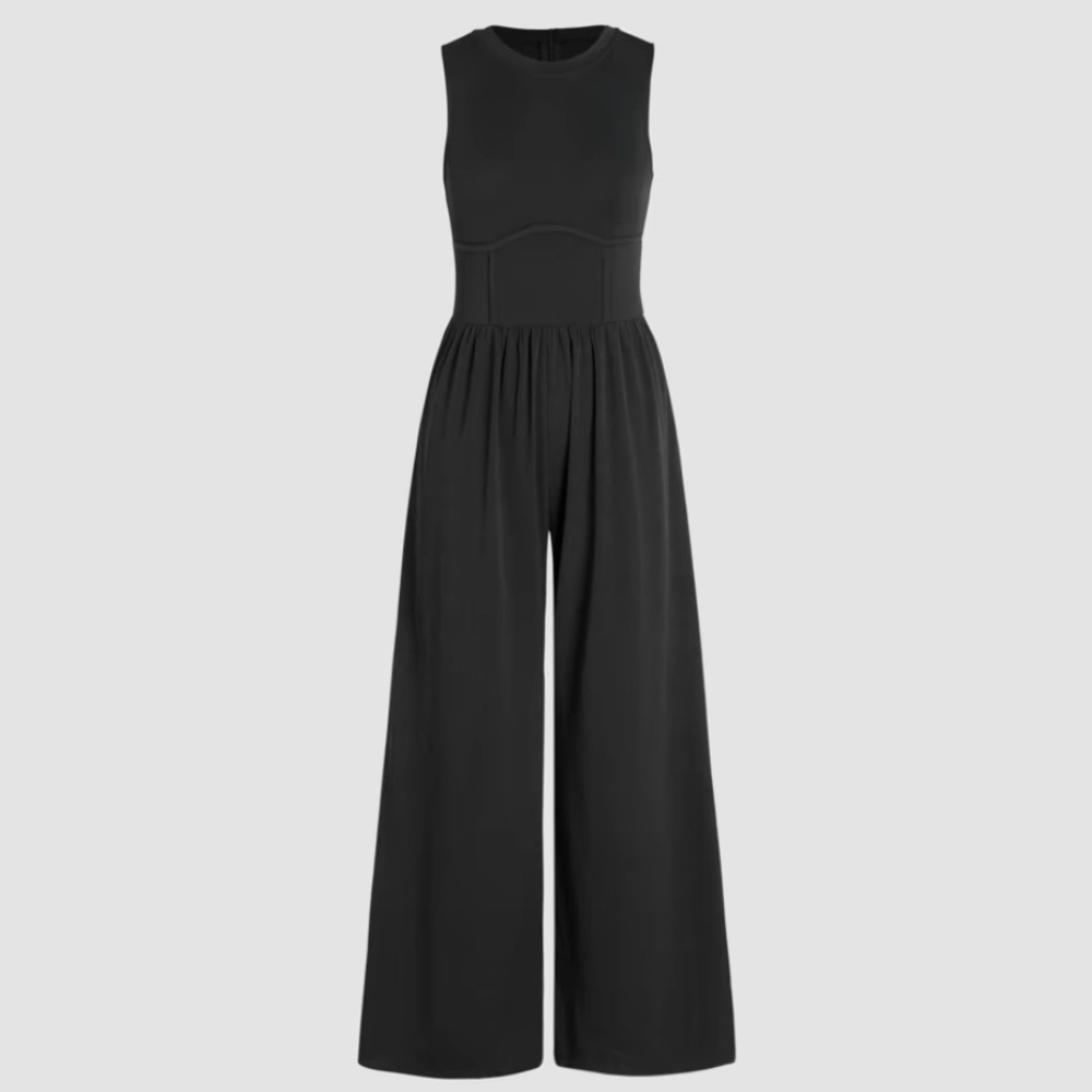 Black Cider viral jumpsuit sleeveless wide leg 2X